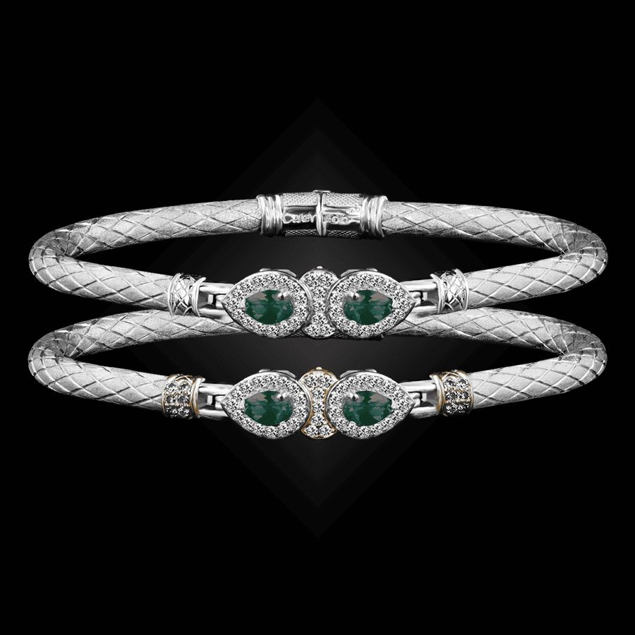 305 Onyx Green Caerleon two La Pera Bangle Bracelet Builder