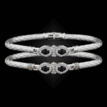 305 Onyx Black Caerleon two La Pera Bangle Bracelet Builder