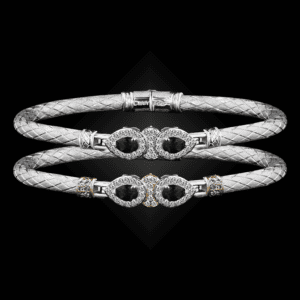 305 Onyx Black Caerleon two La Pera Bangle Bracelet Builder
