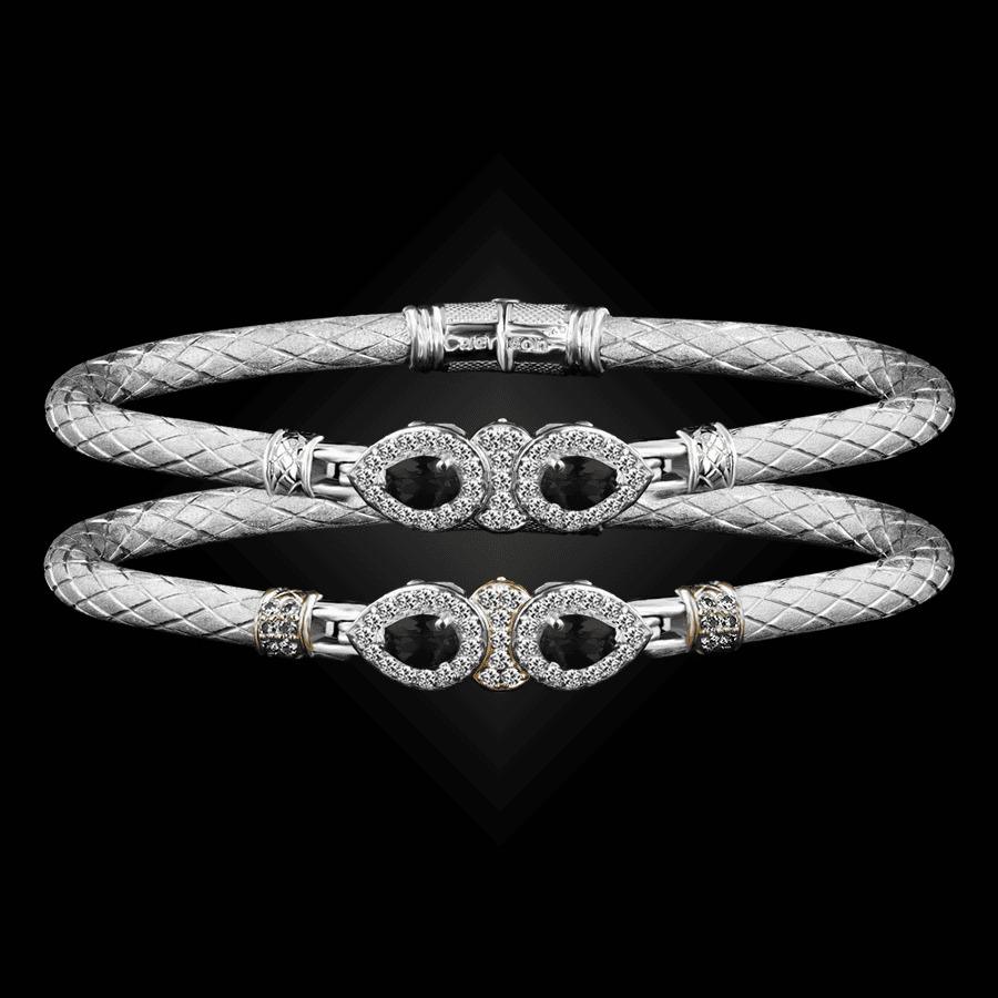 305 Onyx Black Caerleon two La Pera Bangle Bracelet Builder