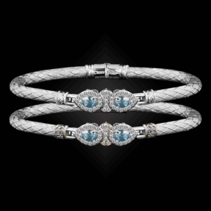 305 Sky Topaz Caerleon two La Pera Bangle Bracelet Builder