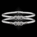305 White Topaz Caerleon two La Pera Bangle Bracelet Builder