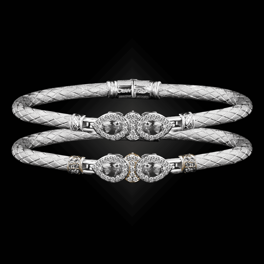 305 White Topaz Caerleon two La Pera Bangle Bracelet Builder