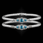 306 Blue Topaz Caerleon two Cuscino Bangle Bracelet Builder