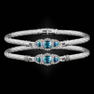 306 Blue Topaz Caerleon two Cuscino Bangle Bracelet Builder