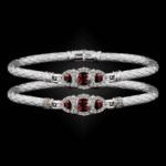 306 Garnet Caerleon two Cuscino Bangle Bracelet Builder