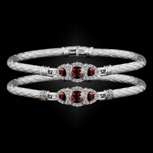 306 Garnet Caerleon two Cuscino Bangle Bracelet Builder