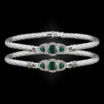 306 Onyx Green Caerleon two Cuscino Bangle Bracelet Builder