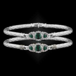 306 Onyx Green Caerleon two Cuscino Bangle Bracelet Builder