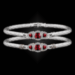 306 Lab Ruby Caerleon two Cuscino Bangle Bracelet Builder