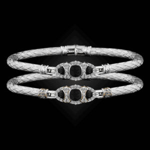 306 Onyx Black Caerleon two Cuscino Bangle Bracelet Builder