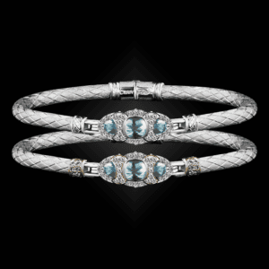306 Sky Topaz Caerleon two Cuscino Bangle Bracelet Builder