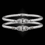 306 White Topaz Caerleon two Cuscino Bangle Bracelet Builder