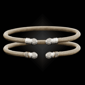 201 Diamond Milanese Vermeil Elegante Cuff Bracelet Builder