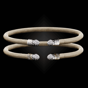 202 Diamond Milanese Vermeil Classica Cuff Bracelet Builder