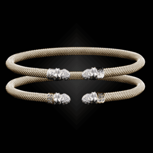 203 Diamond Milanese Vermeil Natura Cuff Bracelet Builder