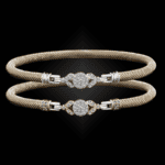 303 Diamond Milanese Vermeil Natura Bangle Bracelet Builder