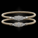 306 Diamond Milanese Vermeil Cuscino Bangle Bracelet Builder