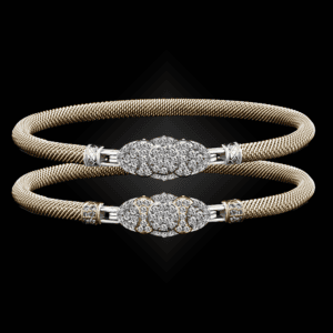 306 Diamond Milanese Vermeil Cuscino Bangle Bracelet Builder